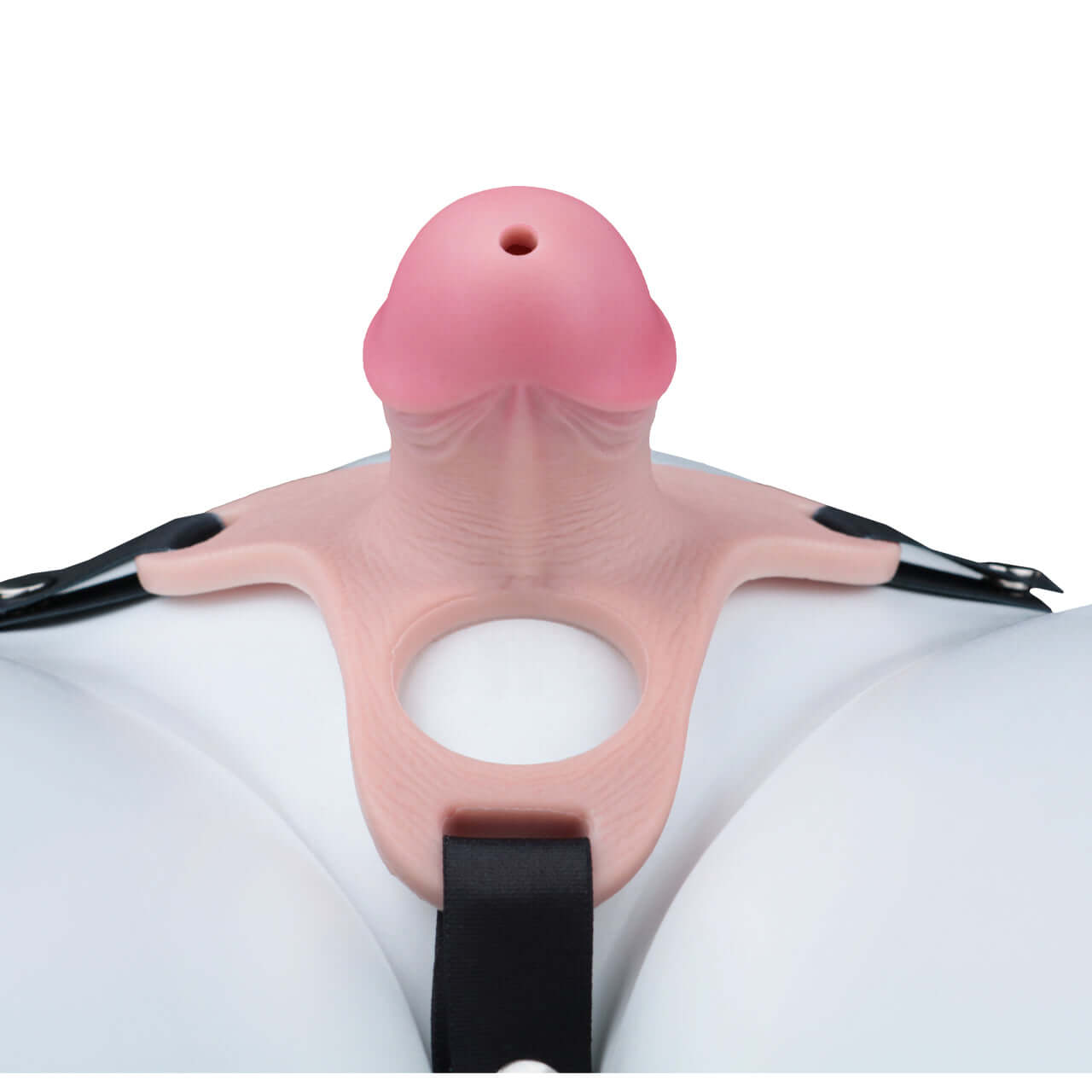 Pink Silicone Chastity Cage - Penis Profile - Full Exposure