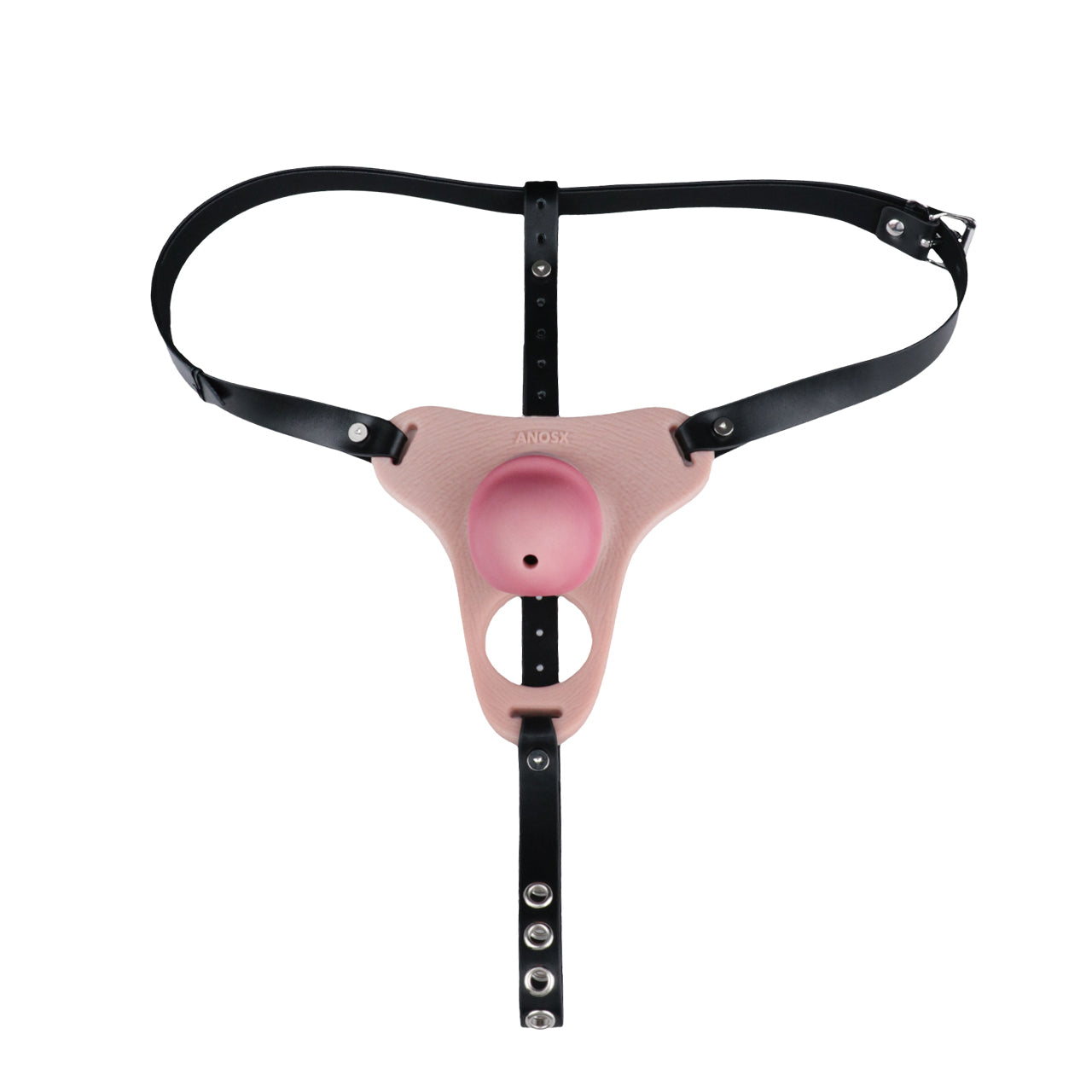 Pink Silicone Chastity Cage - Penis Profile - Full Exposure