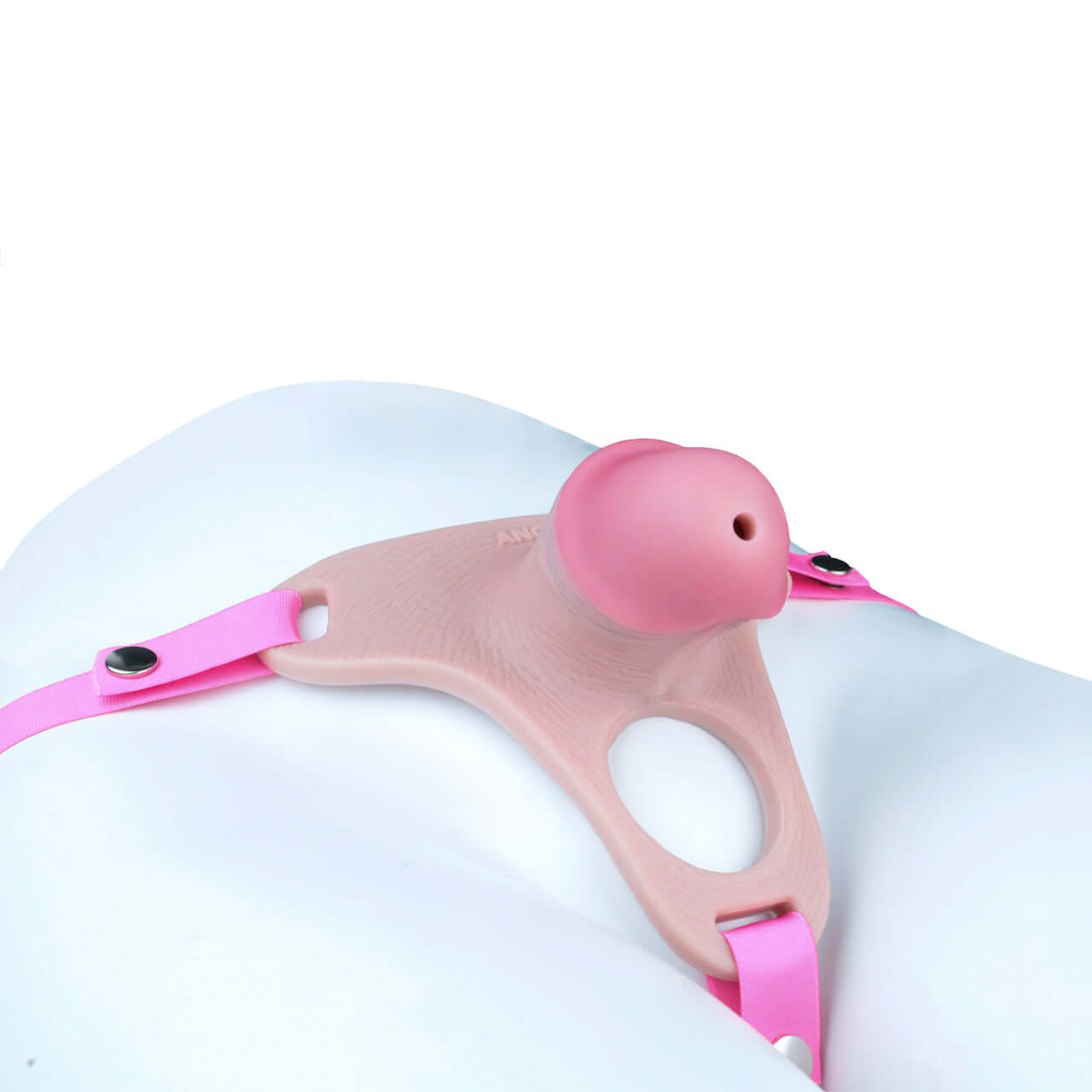 Pink Silicone Chastity Cage - Penis Profile - Full Exposure
