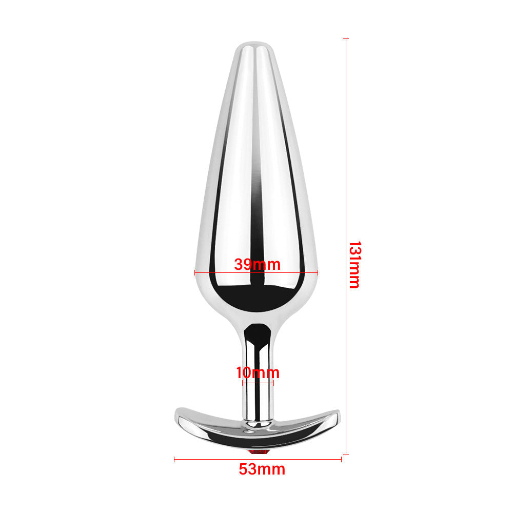 Langer Analplug aus Metall – Basis aus Metallanker