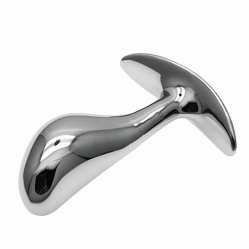 Metal anal plug, stainless steel butt plug, butt spreader, anal toys, metal butt plug, anal stimulation, butt plug for beginners, large anal plug, anal training, anal play, prostate massager, heavy butt plug, erotic anal toys, BDSM anal play, kinky butt p