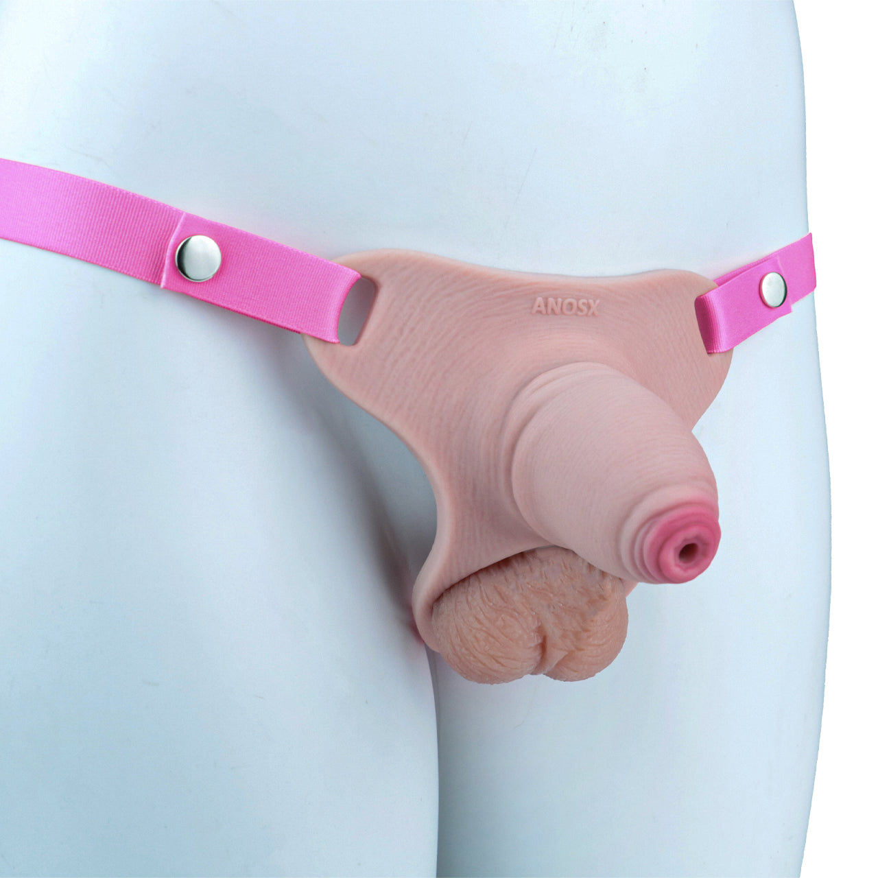 Pink Silicone Chastity Cage - Penis Profile