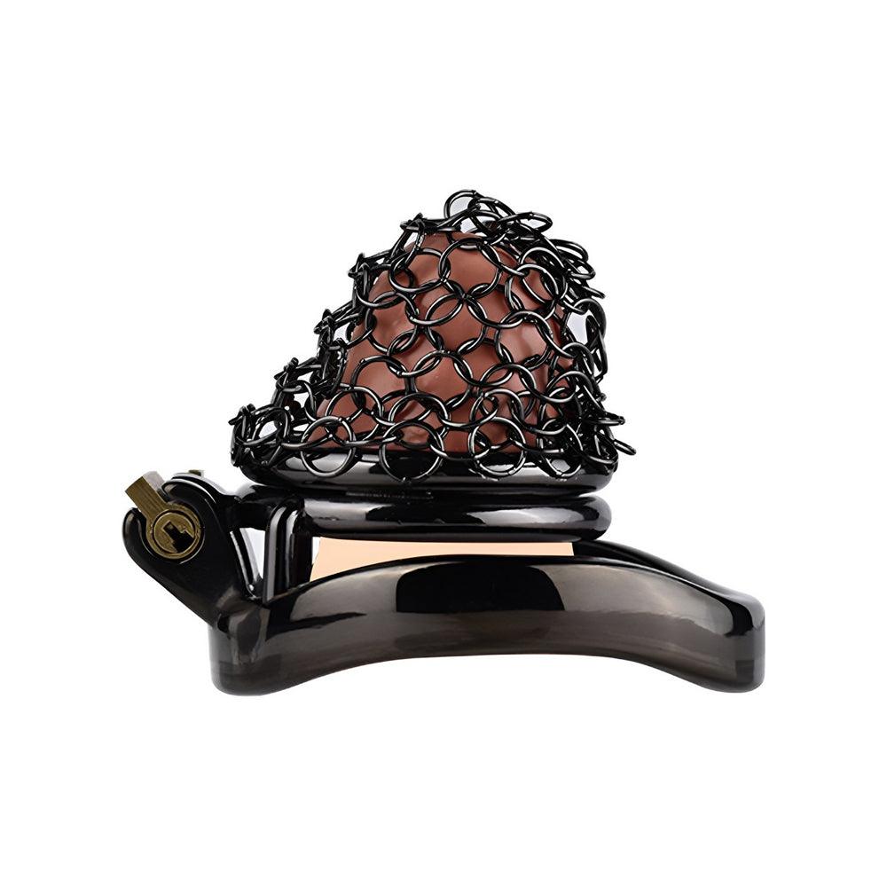 Jaula de castidad de metal - Red transpirable - XS - Negro