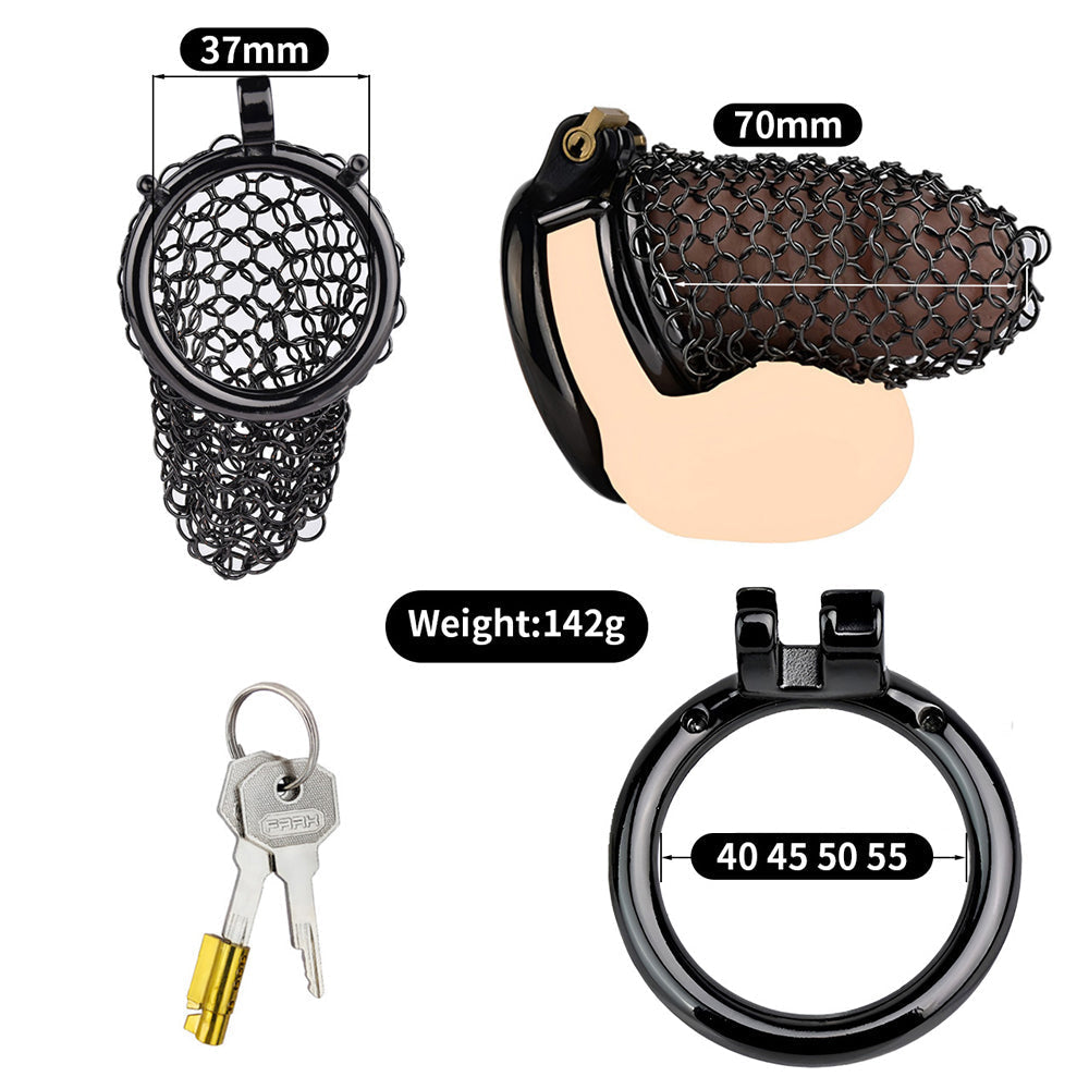 For ultimate submission, this male chastity cage offers a discreet and comfortable fit, ideal for femdom chastity and cuckold training." "Für ultimative Unterwerfung bietet dieses Male Chastity Cage eine diskrete und bequeme Passform, ideal für Femdom Ch