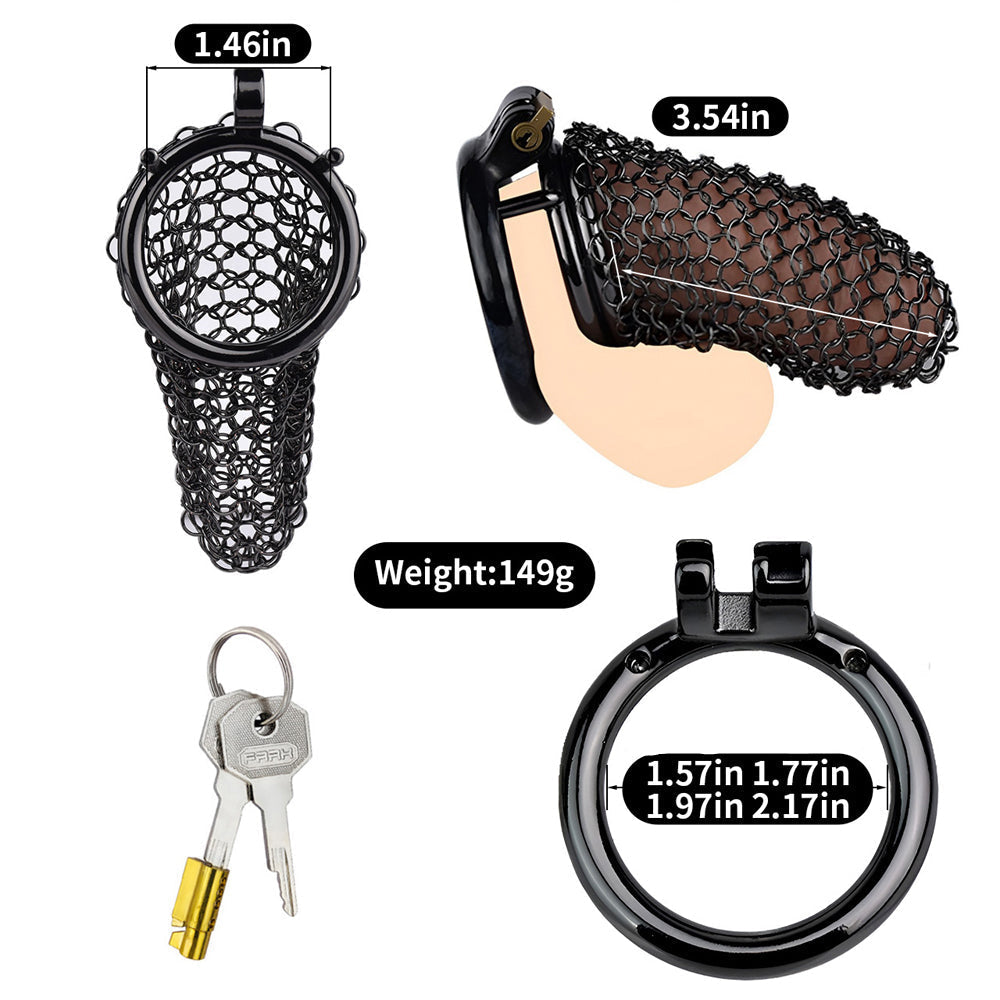 The flat chastity cage is ideal for femdom chastity lovers, providing a discreet and secure fit while locking in control." "Das flache Chastity Cage ist ideal für Femdom Chastity Liebhaber und bietet eine diskrete und sichere Passform, während es Kontrol