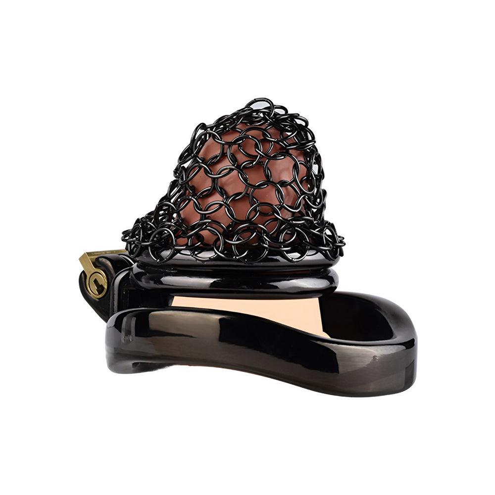 Jaula de castidad de metal - Red transpirable - XS - Negro