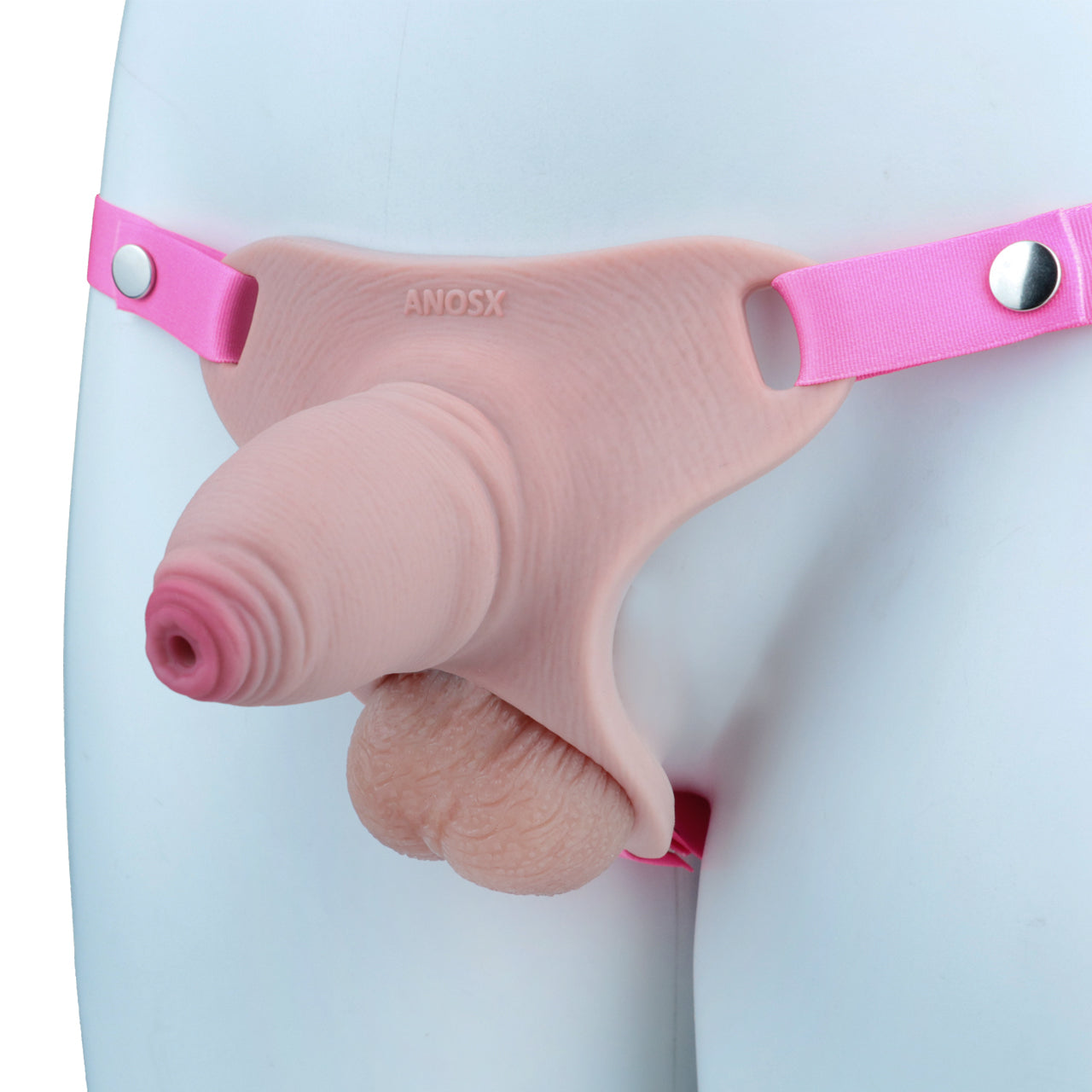Pink Silicone Chastity Cage - Penis Profile