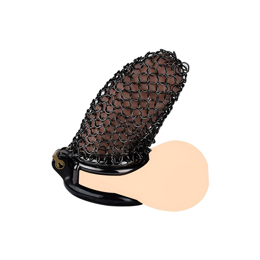 This flat chastity cage is the perfect male chastity cage for those into femdom chastity, offering comfort and control during cuckold training." "Dieses flache Chastity Cage ist das perfekte Male Chastity Cage für diejenigen, die Femdom Chastity mögen, e