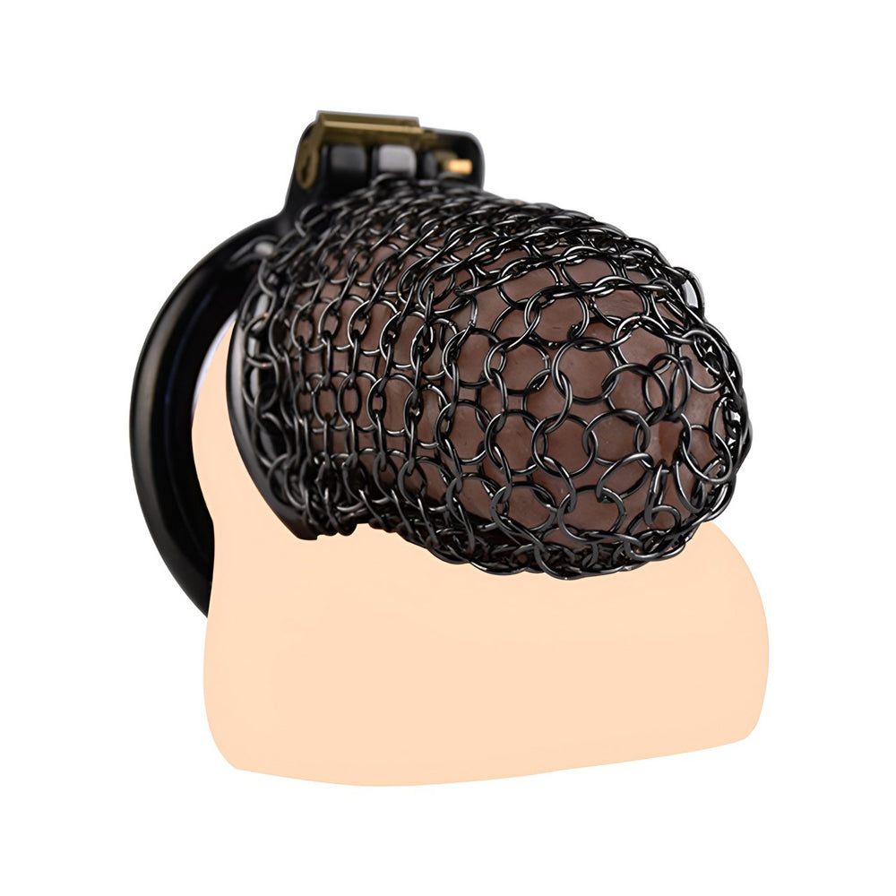 This male chastity cage offers a tight, secure fit, perfect for keeping you locked in femdom chastity during cuckold training." "Dieses Male Chastity Cage bietet eine enge, sichere Passform, ideal dafür, Sie in Femdom Chastity während des Cuckold Trainin