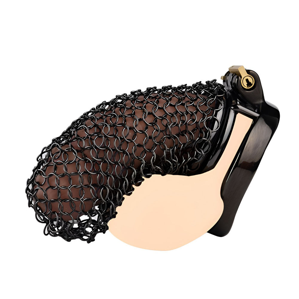 This flat chastity cage doubles as a secure cock cage, perfect for femdom chastity and chastity cuck play, ensuring complete submission." "Dieses flache Chastity Cage dient auch als sicheres Cock Cage, perfekt für Femdom Chastity und Chastity Cuck Spiel,