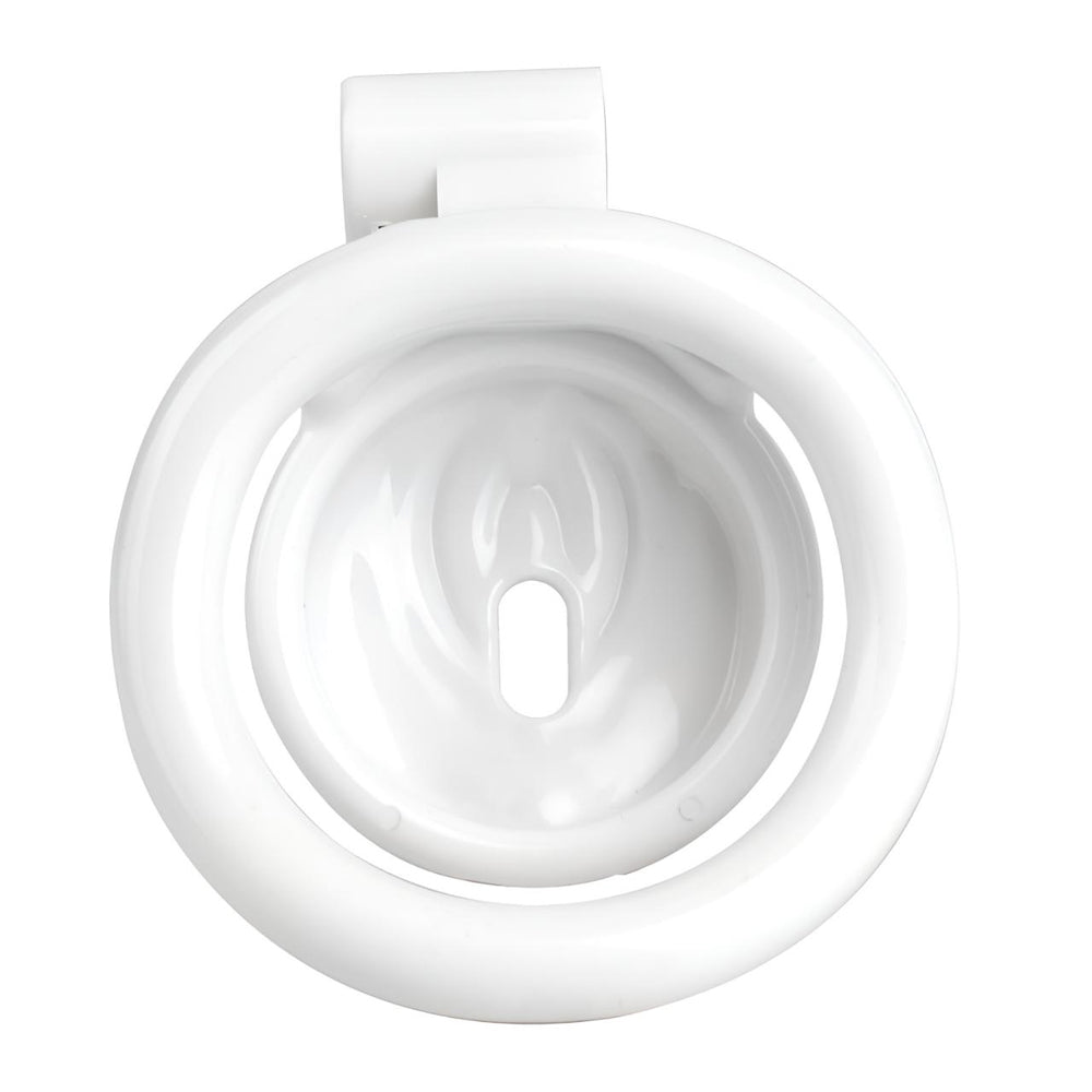 The flat chastity cage is designed for sissy training and chastity cuck play, providing a tight fit and keeping you securely locked." "Das flache Chastity Cage ist für Sissy Training und Chastity Cuck Spiel konzipiert, bietet eine enge Passform und hält