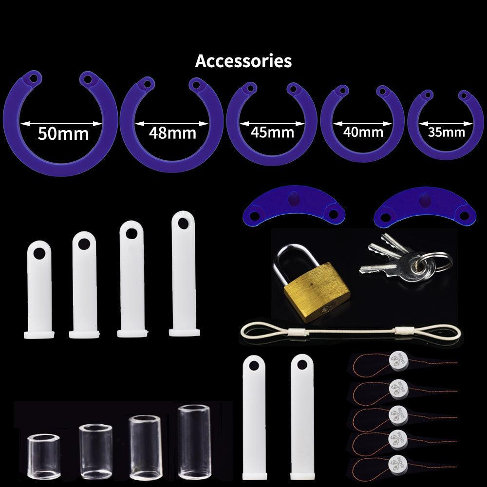 Keuschheitskäfig aus Silikon - Lila