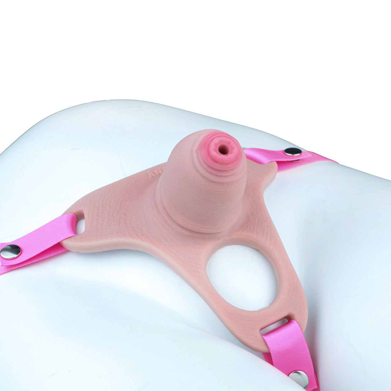 Pink Silicone Chastity Cage - Penis Profile