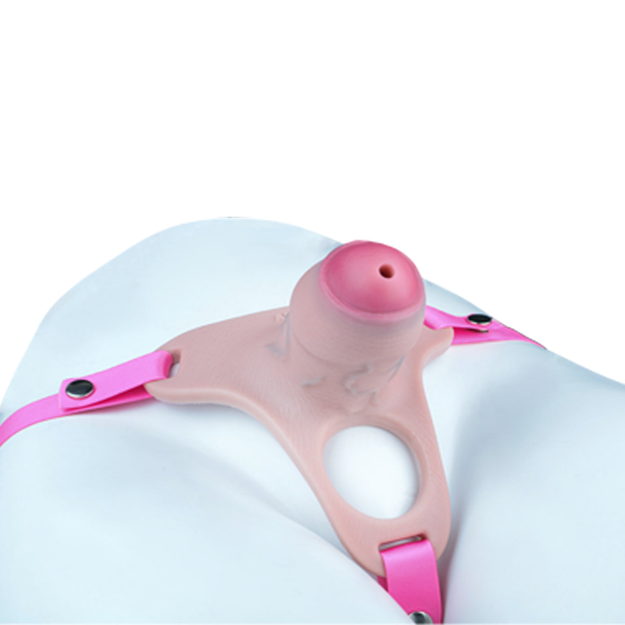 Pink Silicone Chastity Cage - Penis Profile - Cut