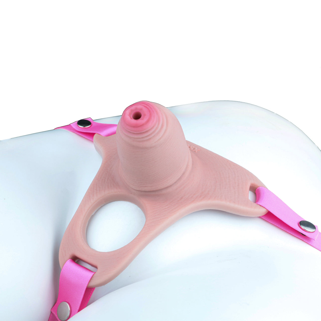 Pink Silicone Chastity Cage - Penis Profile