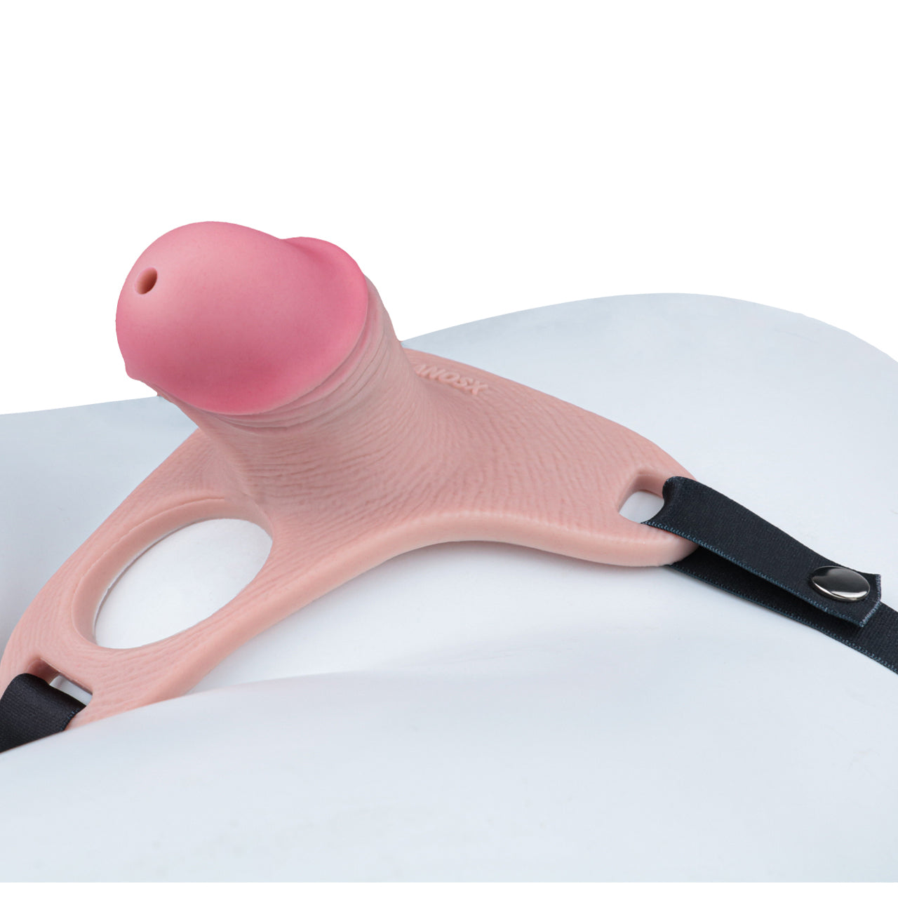 Pink Silicone Chastity Cage - Penis Profile - Full Exposure