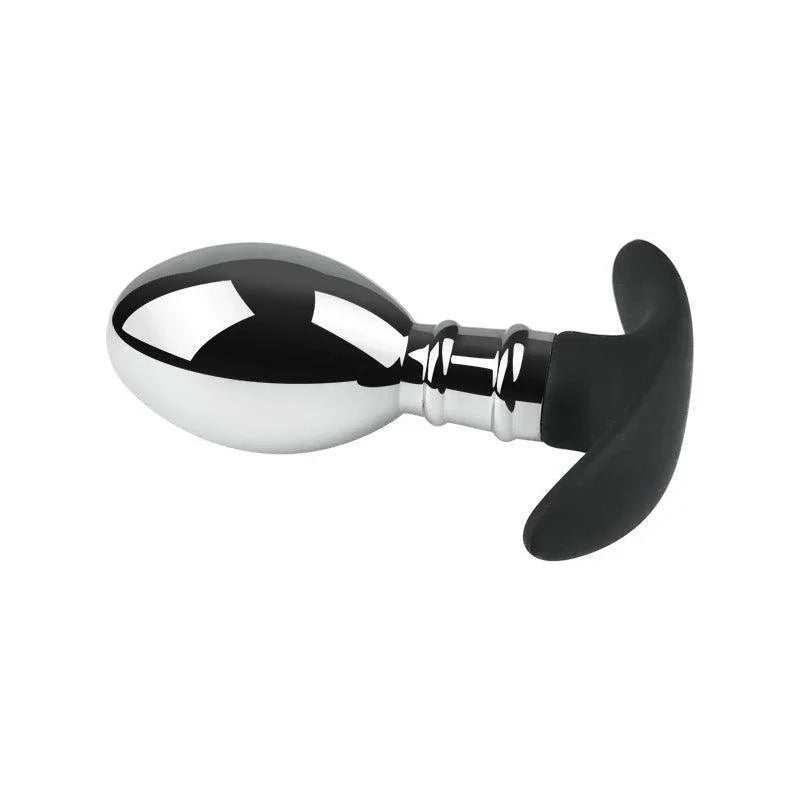Metal anal plug, stainless steel butt plug, butt spreader, anal toys, metal butt plug, anal stimulation, butt plug for beginners, large anal plug, anal training, anal play, prostate massager, heavy butt plug, erotic anal toys, BDSM anal play, kinky butt p
