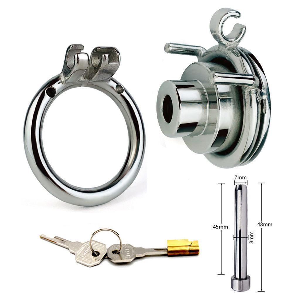Male metal chastity cages, BDSM gear, male chastity devices, penis cage, pissing tube , gay BDSM, bondage and discipline, chastity play, metal cock cage, kinky sex toys, metal plastic erotic flat inverted cage, submissive play, chastity sub dom, sissy