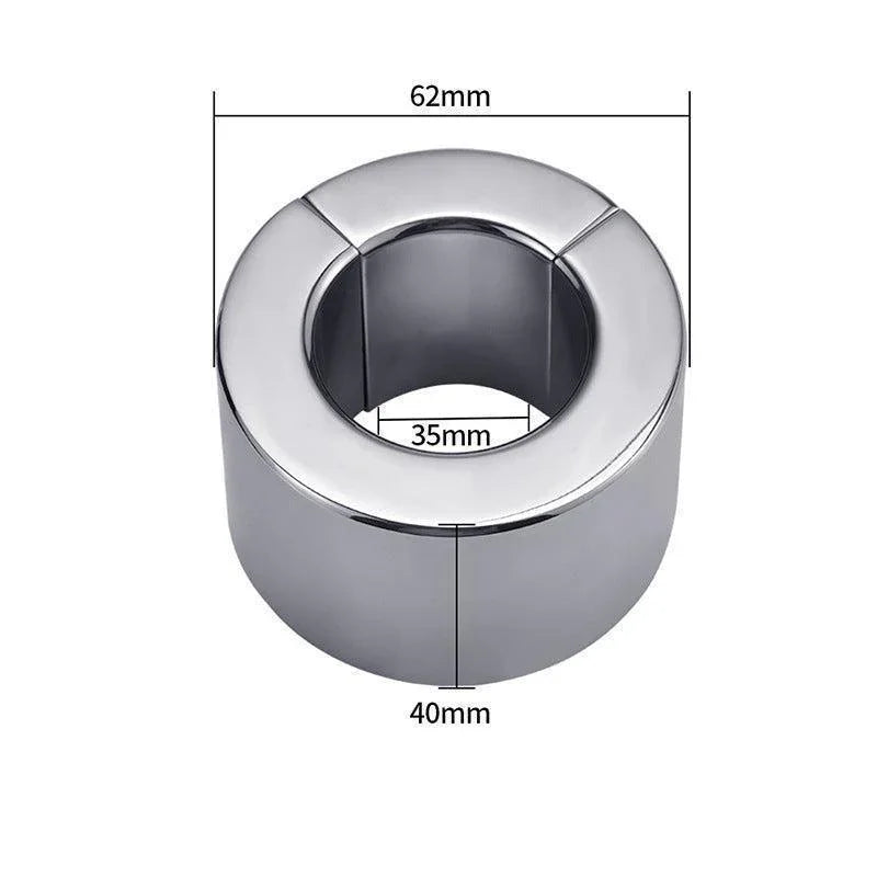 Ball Stretcher, Male Stainless Steel Ball Stretcher Testicle Stretching Ring Metal Device Toys with Color Box