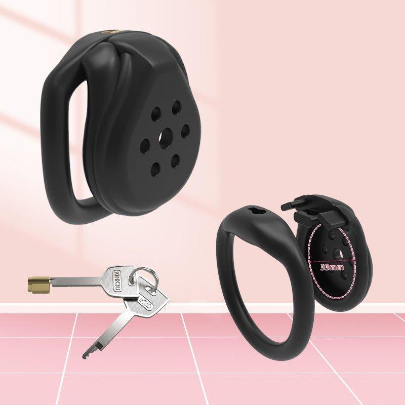 Flat Inverted nylon Cobra chastity cage, male chastity, nylon cage, BDSM chastity device, comfortable chastity cage, adjustable, BDSM gear, male restraint device, lightweight chastity cage, kink cage, BDSM gear, penis cage, dom sub play, gay, metal cock c
