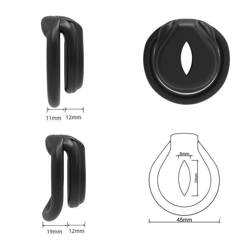 Flat Inverted nylon Cobra chastity cage, male chastity, nylon cage, BDSM chastity device, comfortable chastity cage, adjustable, BDSM gear, male restraint device, lightweight chastity cage, kink cage, BDSM gear, penis cage, dom sub play, gay, metal cock c