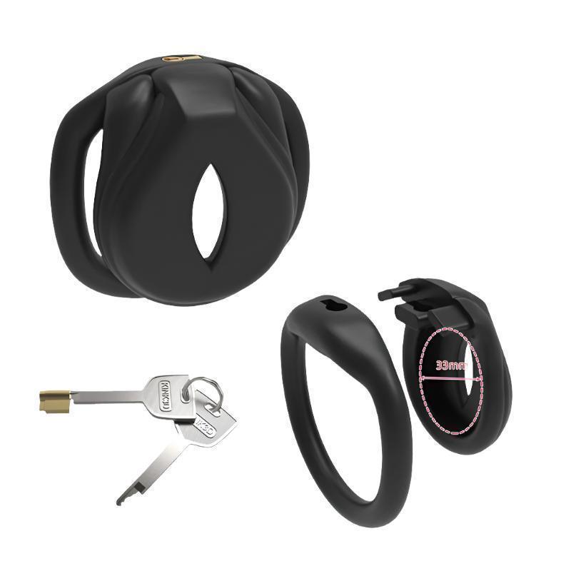 Flat Inverted nylon Cobra chastity cage, male chastity, nylon cage, BDSM chastity device, comfortable chastity cage, adjustable, BDSM gear, male restraint device, lightweight chastity cage, kink cage, BDSM gear, penis cage, dom sub play, gay, metal cock c