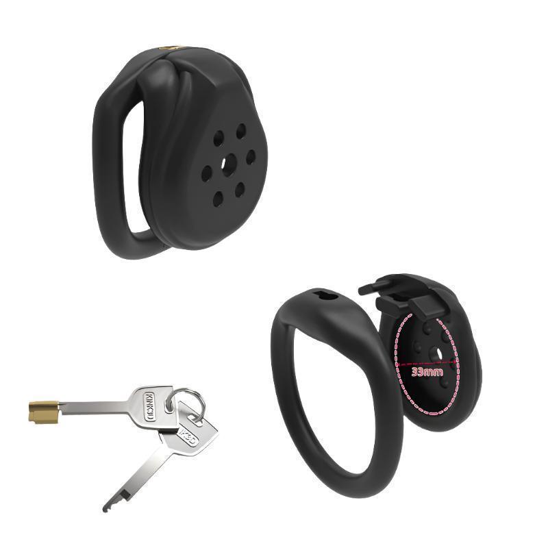 Flat Inverted nylon Cobra chastity cage, male chastity, nylon cage, BDSM chastity device, comfortable chastity cage, adjustable, BDSM gear, male restraint device, lightweight chastity cage, kink cage, BDSM gear, penis cage, dom sub play, gay, metal cock c