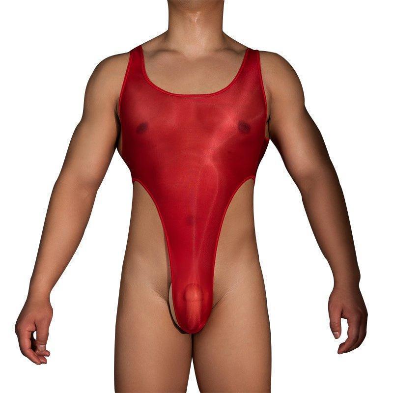 Sexy men comfortable bodysuit nightwear sleepwear fancy dress romper jumpsuit costume. sissy singlet leotard crossdressing big butt lifter