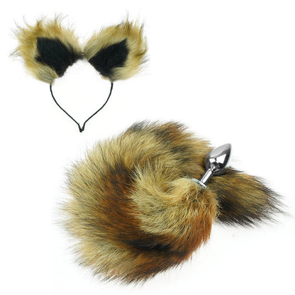 Fox Tail Butt Plug With Ears Set