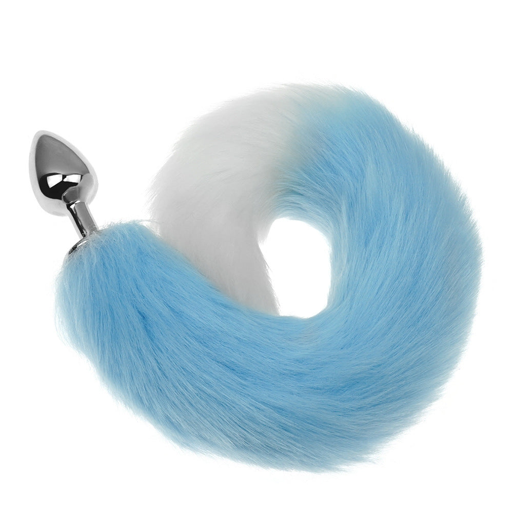 Fox Tail Butt Plug - Agua Blue