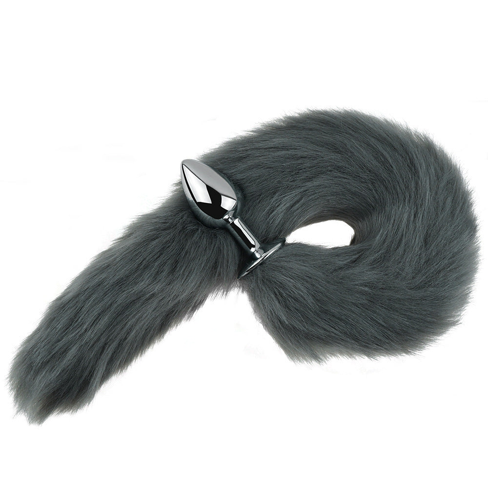 Small Fox Tail Butt Plug - Grey