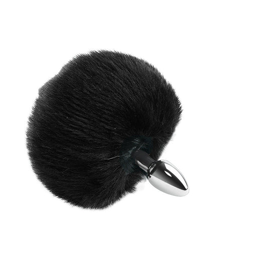 Bunny Tail Butt Plug- Black