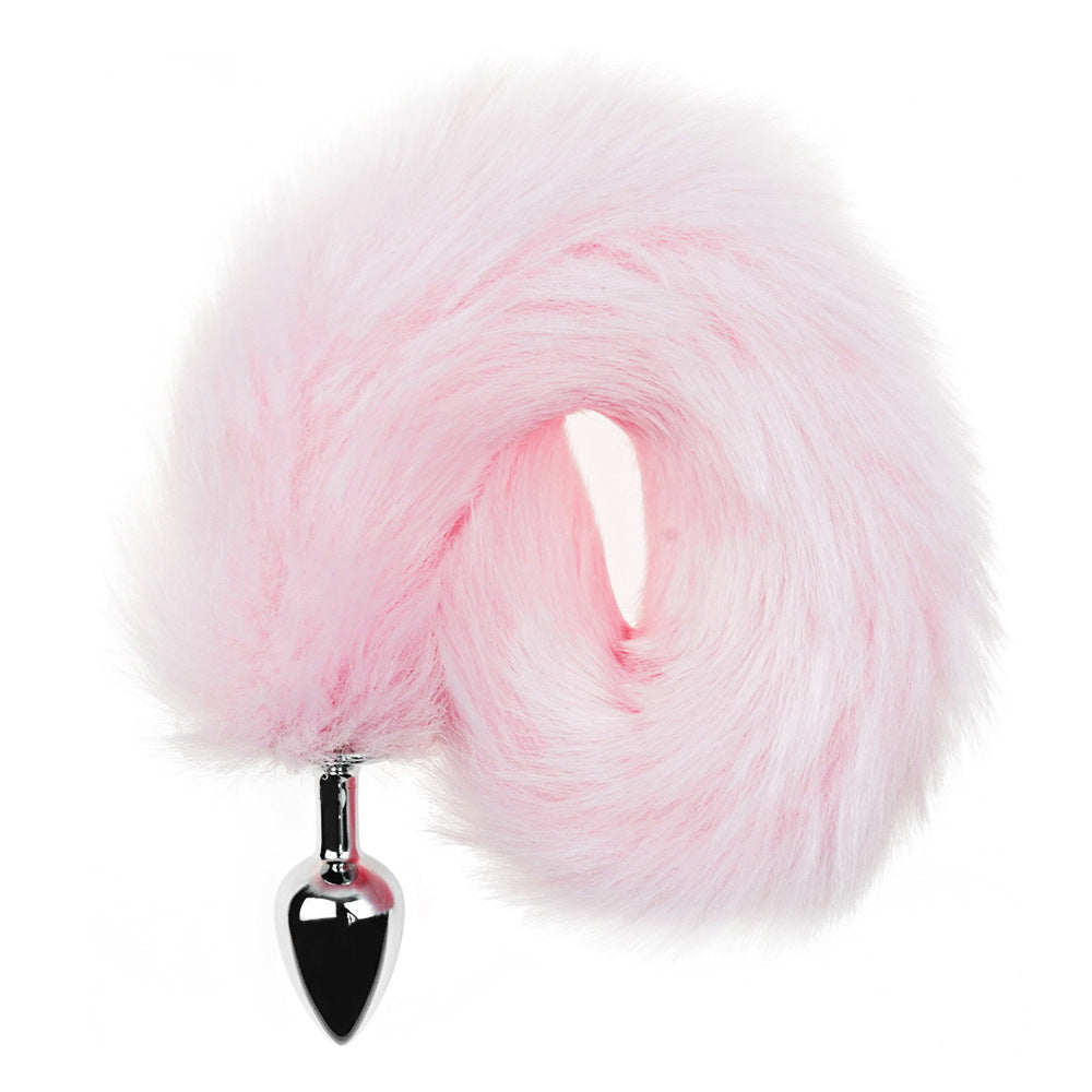 Pink Fox Tail Butt Plug With Ears Set