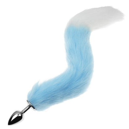 Fox Tail Butt Plug - Agua Blue