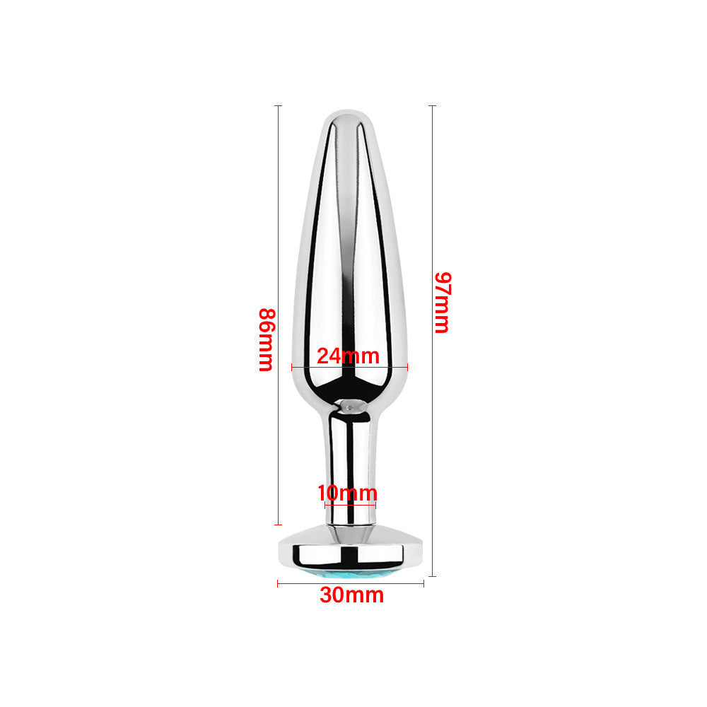 Long Metal Butt Plug - Round Bottom