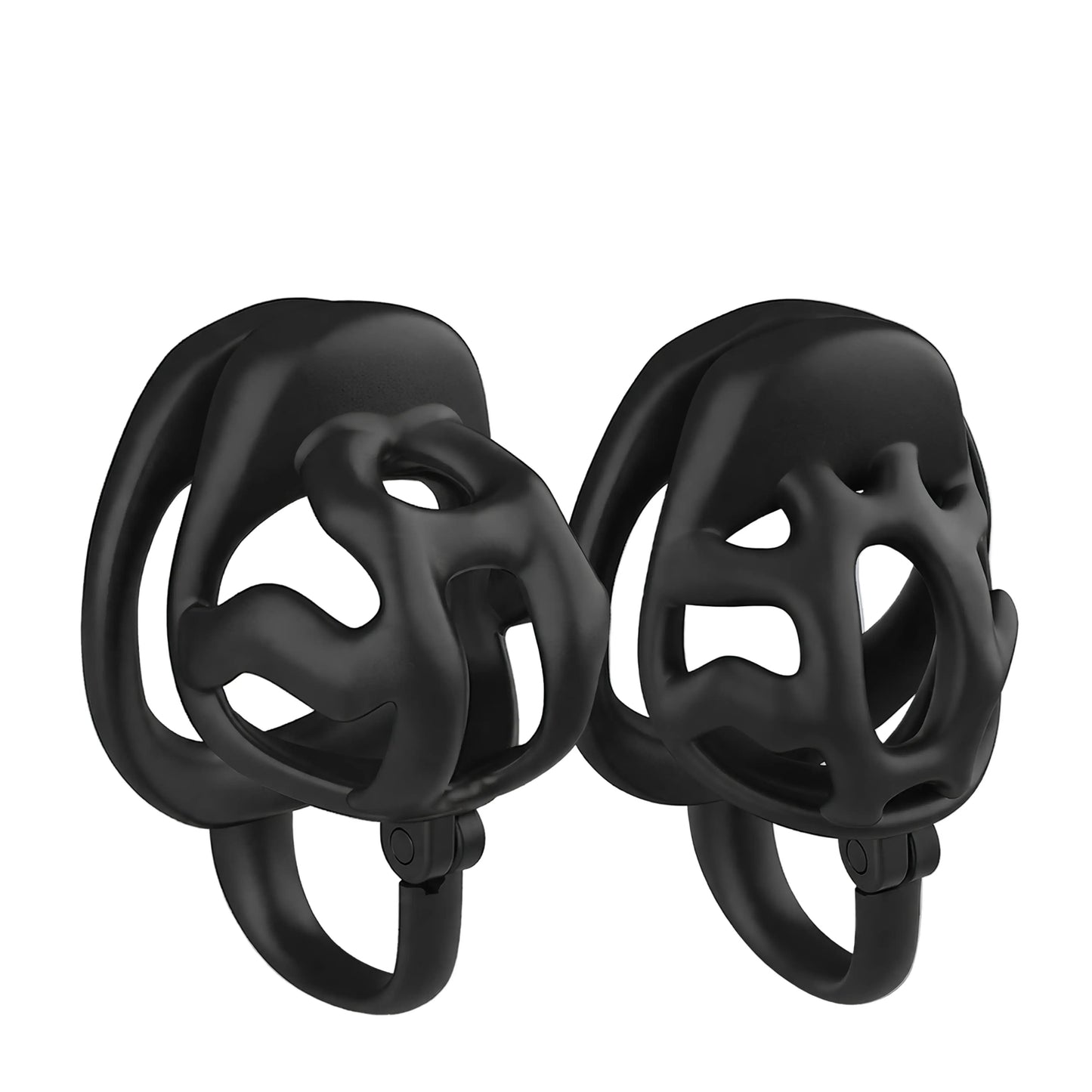 Pequeña jaula de castidad con soporte escrotal - Negra