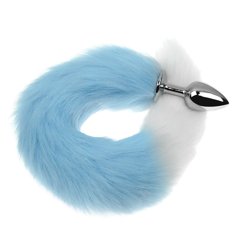 Fox Tail Butt Plug - Agua Blue