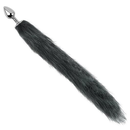 Small Fox Tail Butt Plug - Black