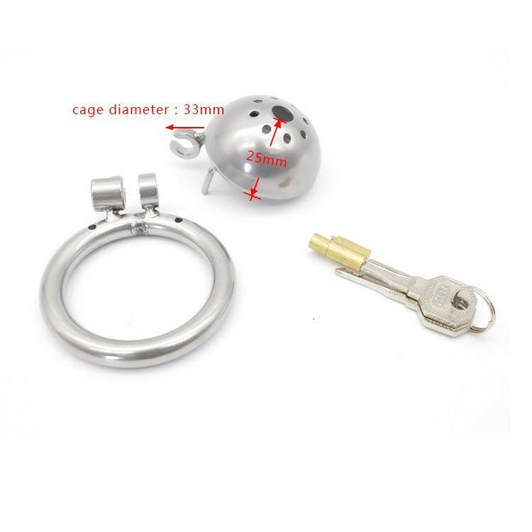 1 Inch Small Dick Stainless Steel Chasity Cage Male chastity device, chastity cage, male chastity belt, device with lock, lightweight male cage, secure device, discreet male cage, lightweight cock cage, comfortable cage, cage with air holes, lightweight device for men, male sex toys, adult toys, pleasure toys, BDSM toys, erotic toys, men's wellness, adjustable cage, device with multiple rings, customizable device, cage with sizing options, multi-size ring device, device with invisible lock