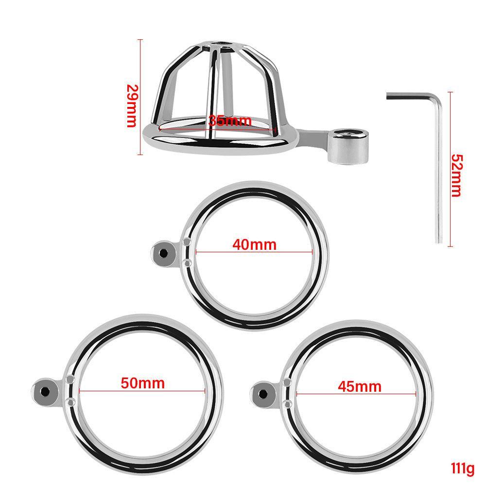 Chastity cage dimensions and ring sizes