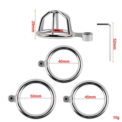 Chastity cage dimensions and ring sizes