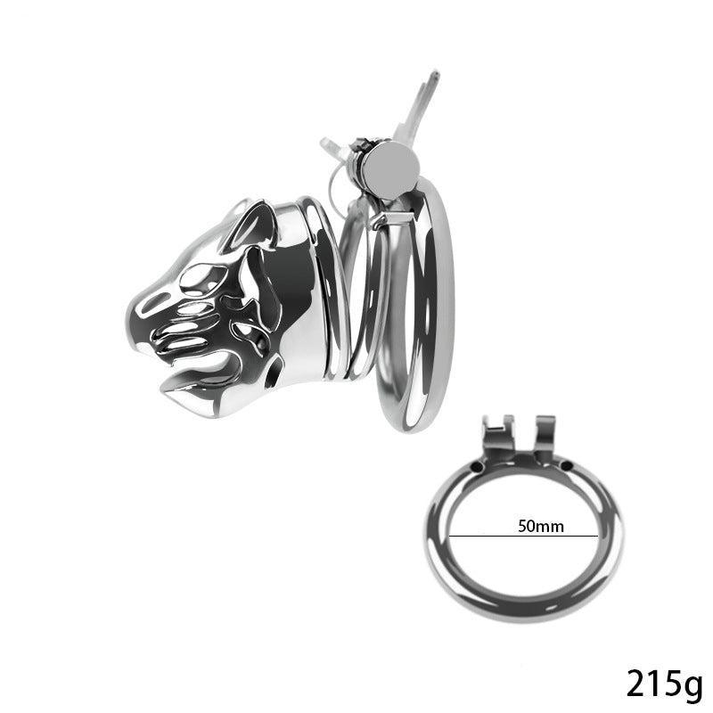 Lion design chastity cage with 50mm ring