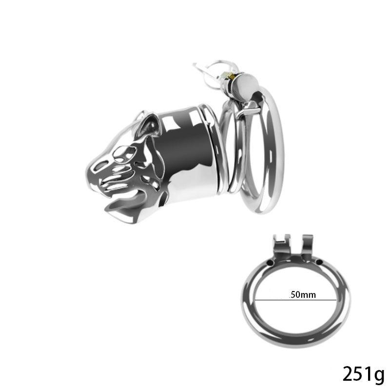 Chastity cage with lion design and 50mm ring