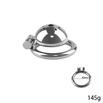 Stainless steel chastity cage, 145g, 40mm diameter