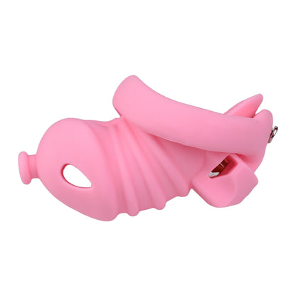 Pink Silicone Chastity Cage - Small