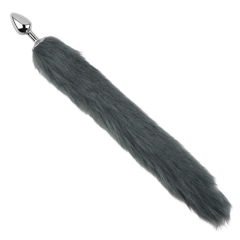 Small Fox Tail Butt Plug - Grey