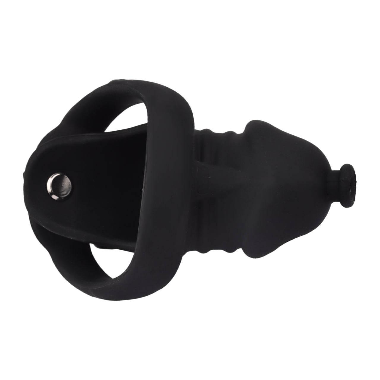 Black Silicone Chastity Cage - Small