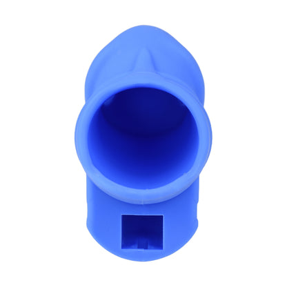 Blue Silicone Chastity Cage - M