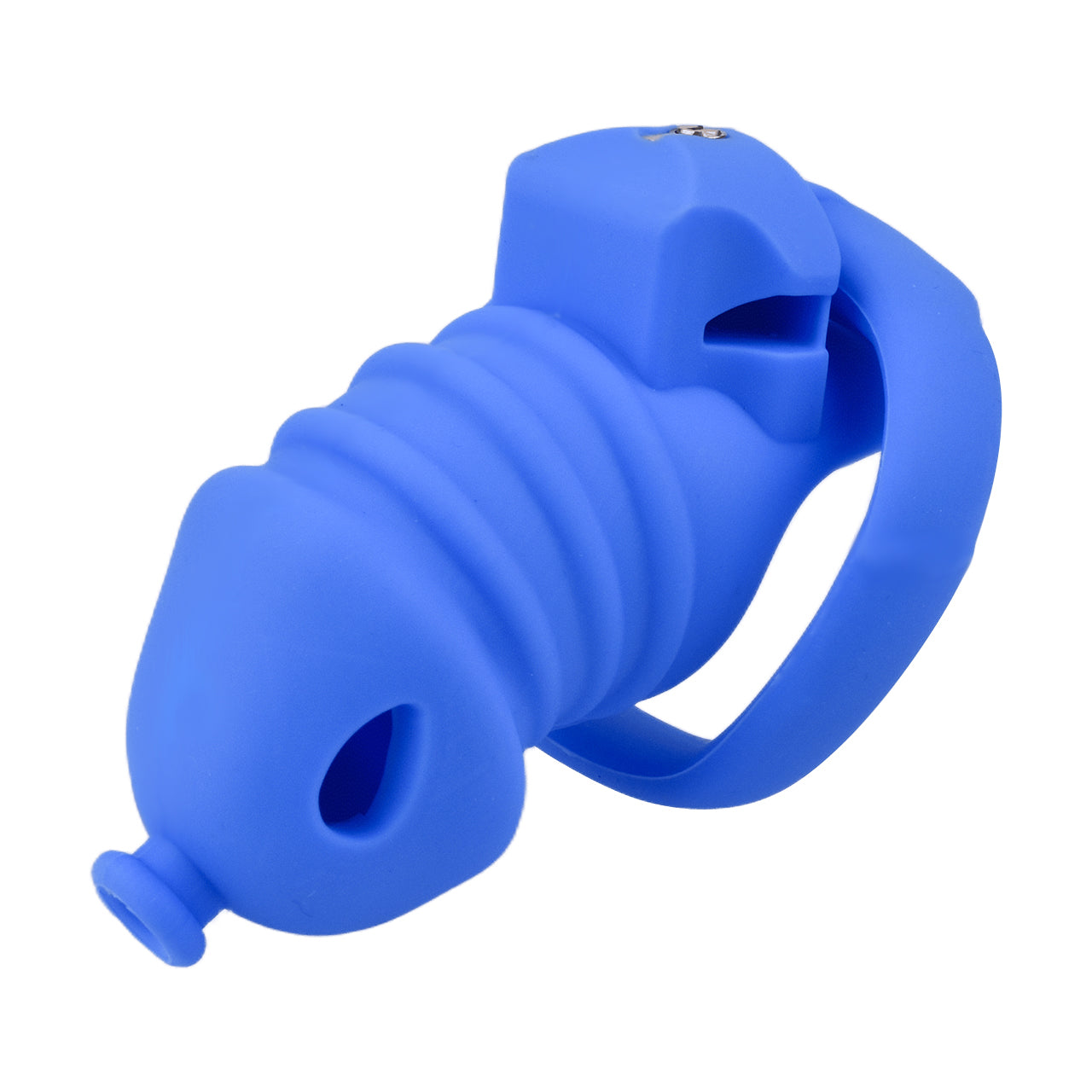 Blue Silicone Chastity Cage - Small