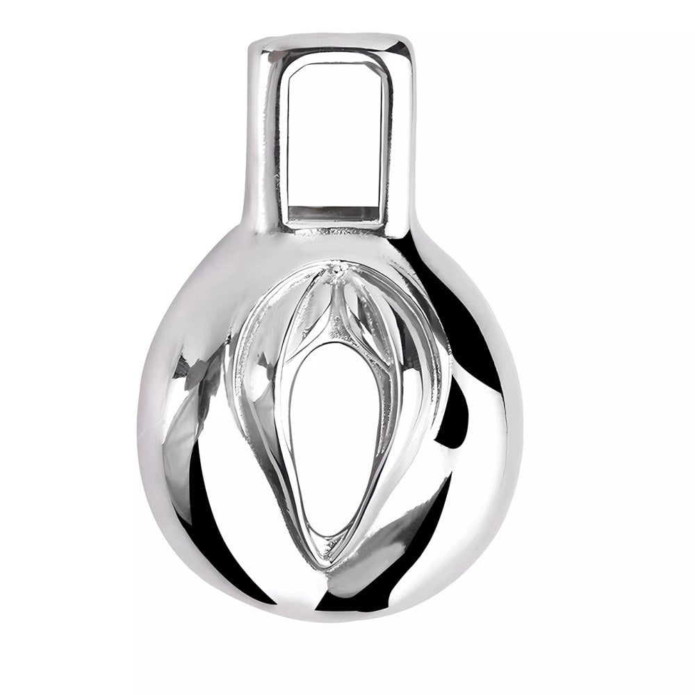 Sissy Metal Chastity Cage Flat Inverted With Belt Hold